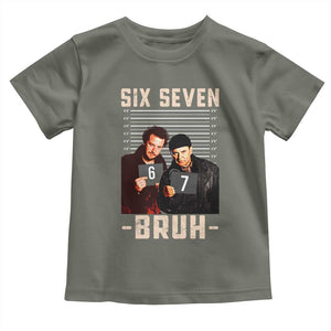 Funny 6 7 Meme Toddler T Shirt Retro Home Christmas Movie Alone TS10 Military Green Print Your Wear