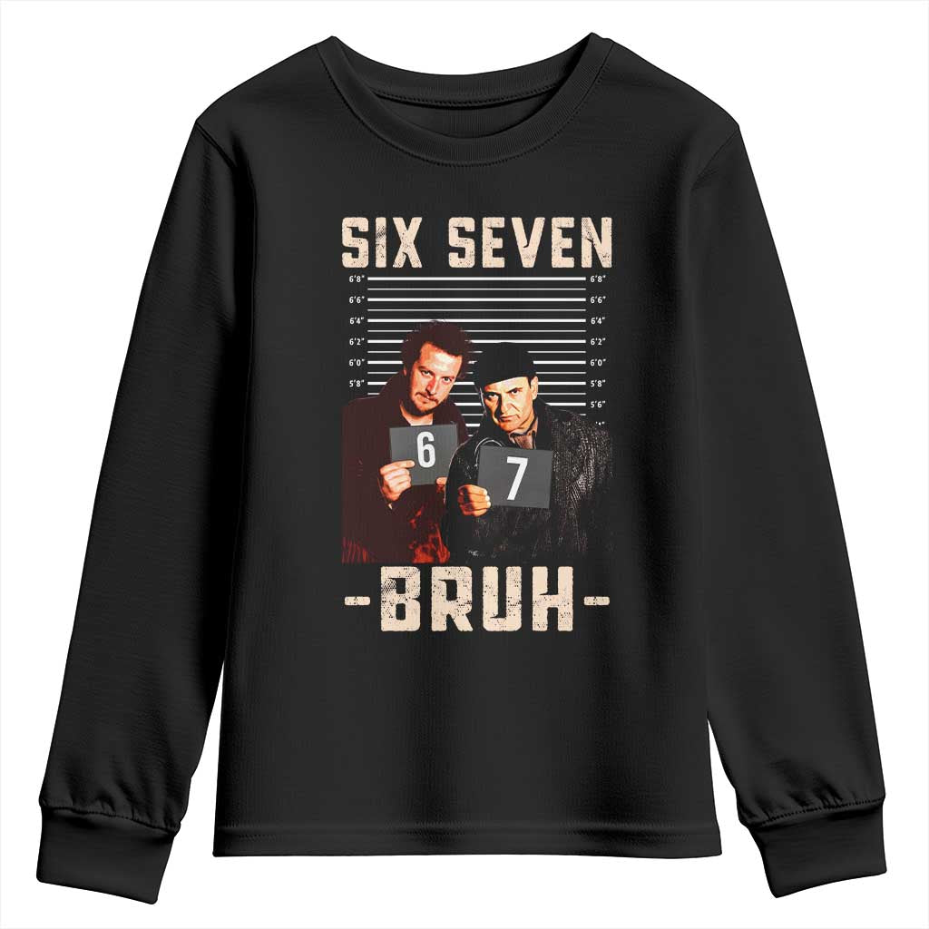 Funny 6 7 Meme Youth Sweatshirt Retro Home Christmas Movie Alone TS10 Black Print Your Wear