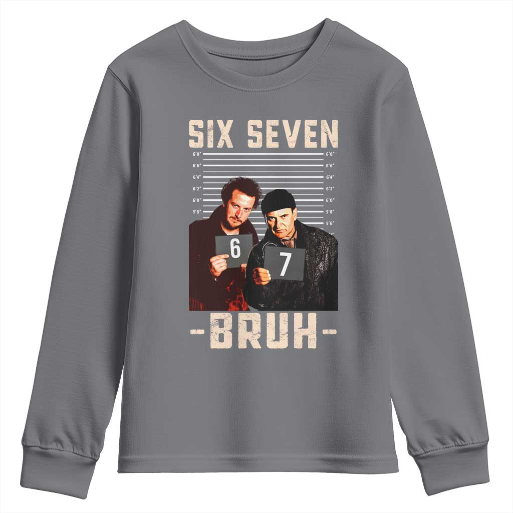 Funny 6 7 Meme Youth Sweatshirt Retro Home Christmas Movie Alone TS10 Charcoal Print Your Wear