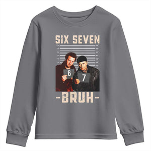 Funny 6 7 Meme Youth Sweatshirt Retro Home Christmas Movie Alone TS10 Charcoal Print Your Wear