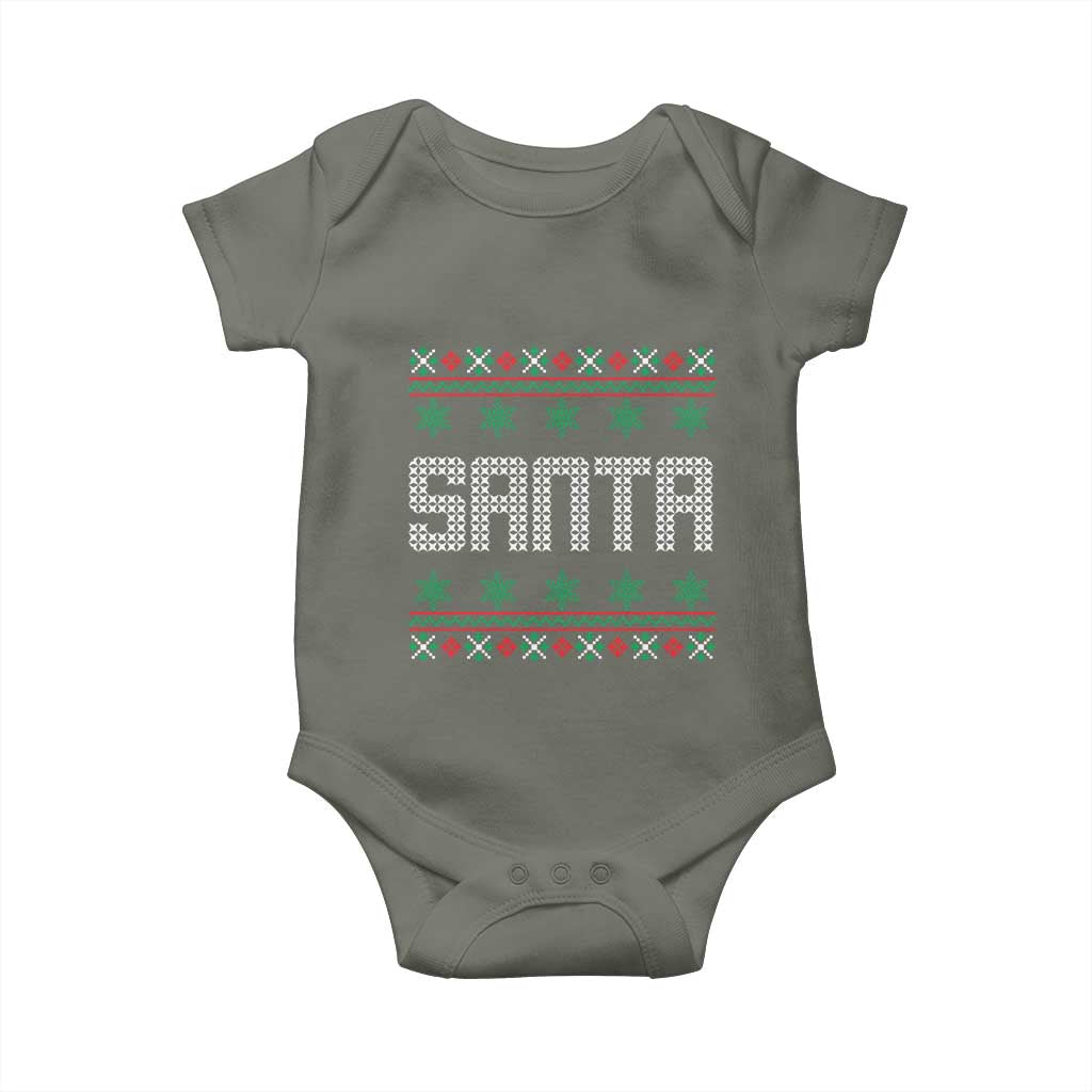 I'm So Good Santa Came Twice Santa Baby Onesie Funny Ugly Matching Couple Christmas Outfit Pajama TS10 Military Green Print Your Wear