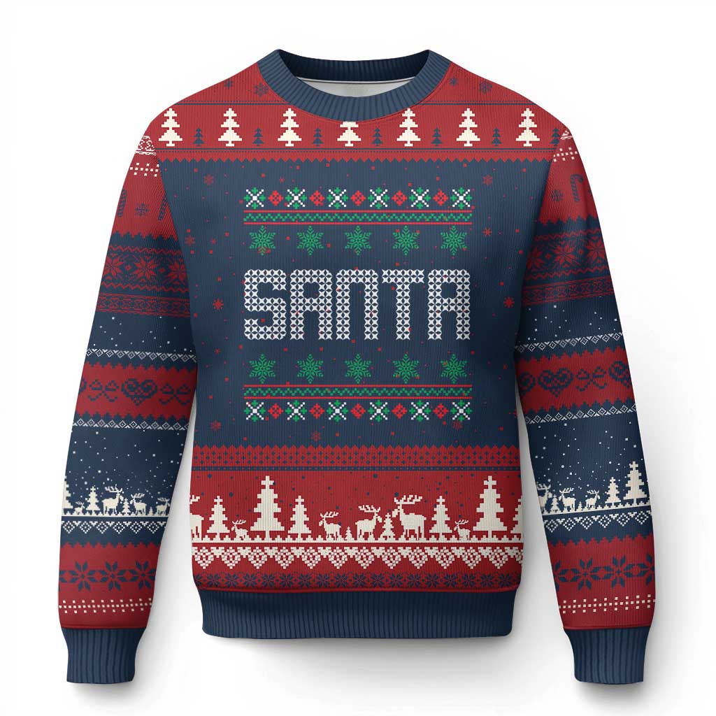 I'm So Good Santa Came Twice Santa Ugly Christmas Sweater Funny Ugly Matching Couple Xmas Outfit Pajama TS10 Navy Red Print Your Wear