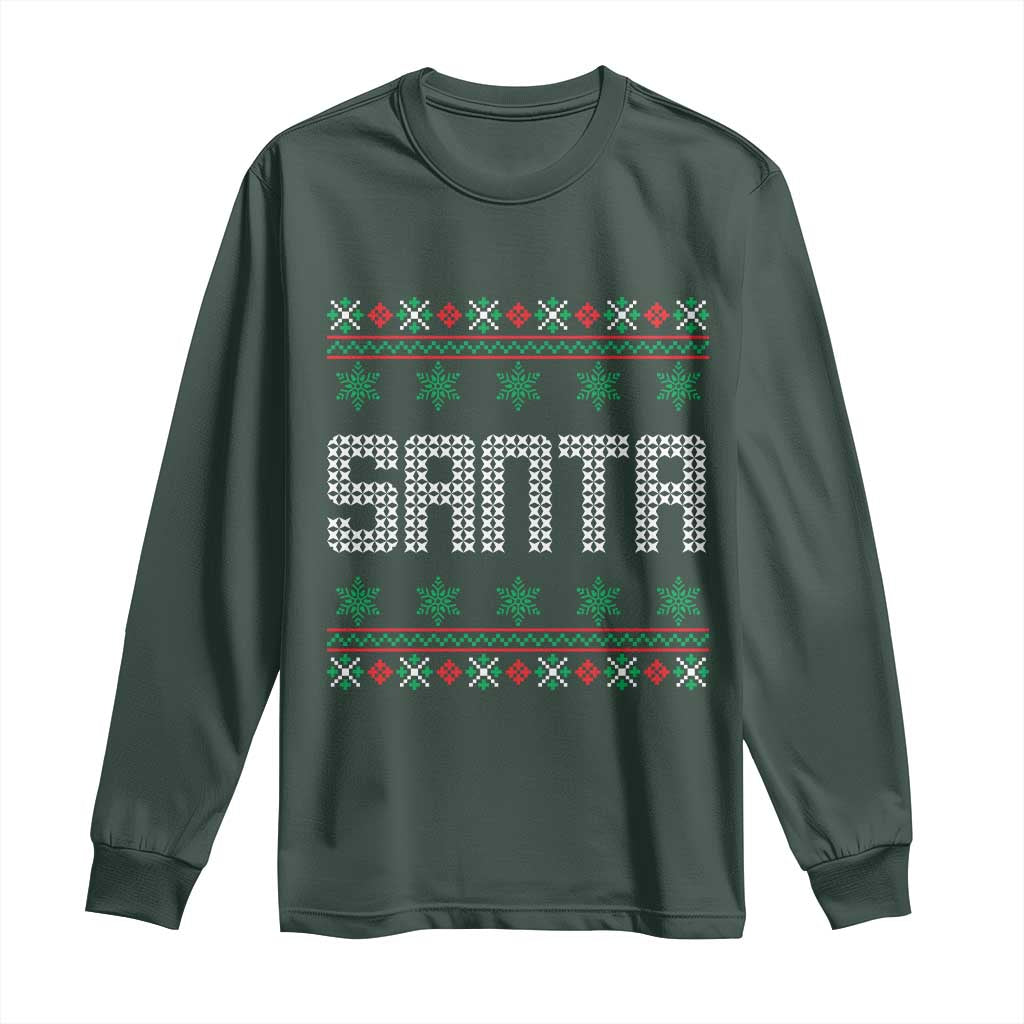 I'm So Good Santa Came Twice Santa Long Sleeve Shirt Funny Ugly Matching Couple Christmas Outfit Pajama TS10 Dark Forest Green Print Your Wear