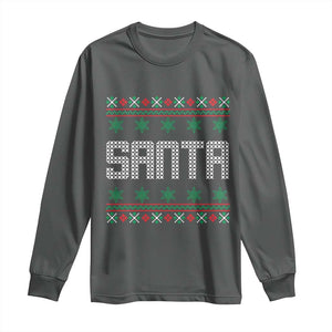 I'm So Good Santa Came Twice Santa Long Sleeve Shirt Funny Ugly Matching Couple Christmas Outfit Pajama TS10 Dark Heather Print Your Wear