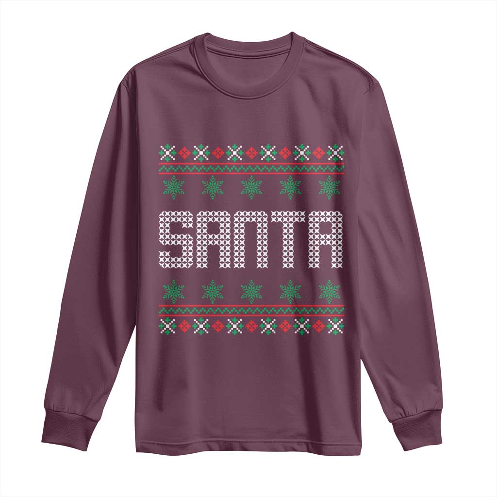 I'm So Good Santa Came Twice Santa Long Sleeve Shirt Funny Ugly Matching Couple Christmas Outfit Pajama TS10 Maroon Print Your Wear