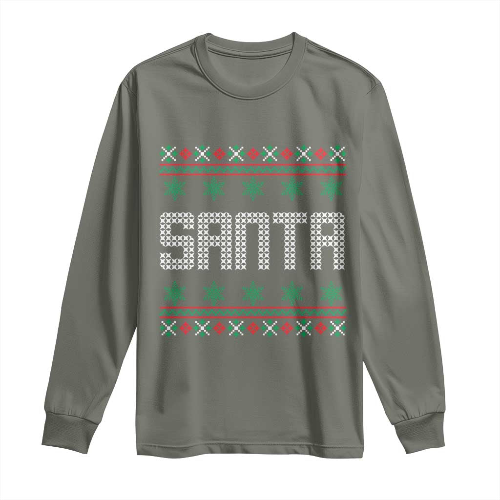 I'm So Good Santa Came Twice Santa Long Sleeve Shirt Funny Ugly Matching Couple Christmas Outfit Pajama TS10 Military Green Print Your Wear