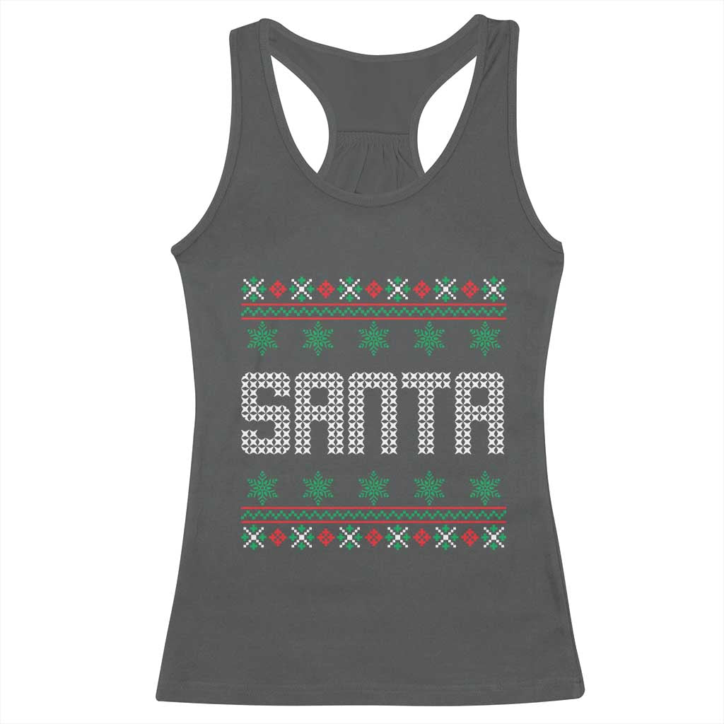 I'm So Good Santa Came Twice Santa Racerback Tank Top Funny Ugly Matching Couple Christmas Outfit Pajama TS10 Dark Heather Print Your Wear
