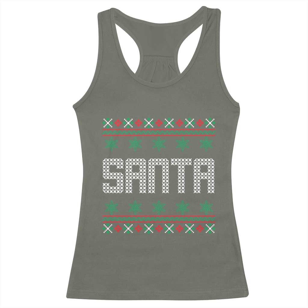 I'm So Good Santa Came Twice Santa Racerback Tank Top Funny Ugly Matching Couple Christmas Outfit Pajama TS10 Military Green Print Your Wear