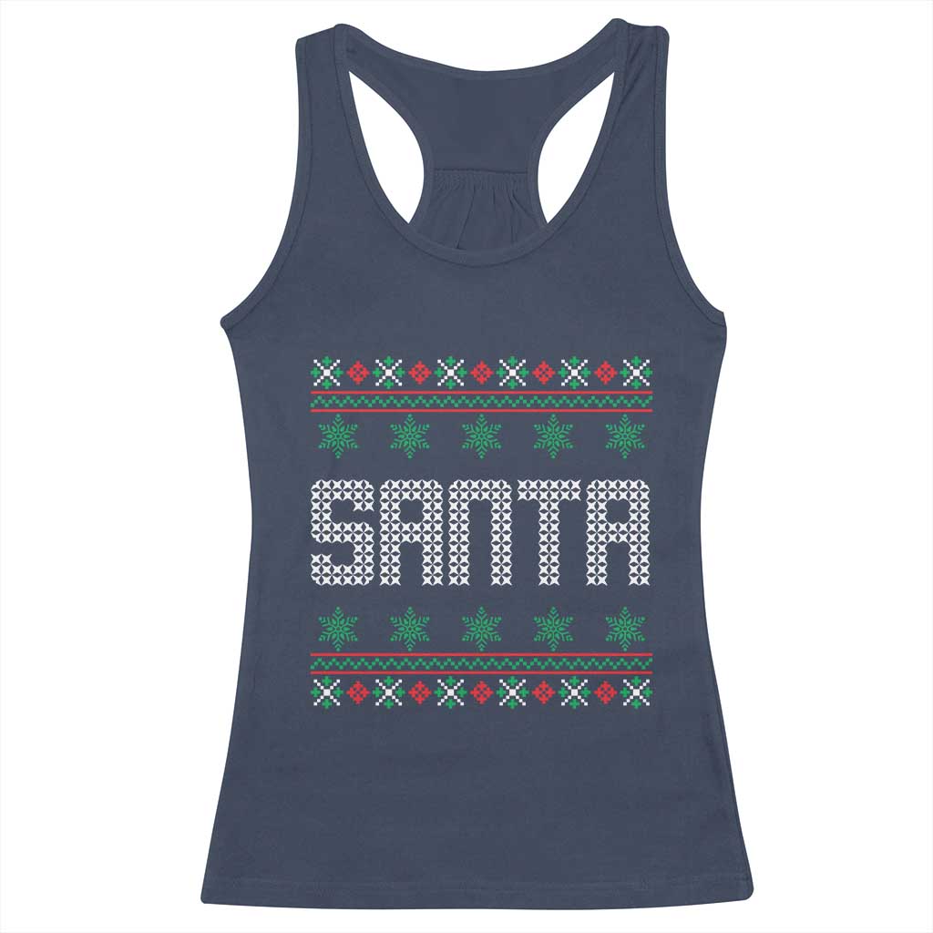 I'm So Good Santa Came Twice Santa Racerback Tank Top Funny Ugly Matching Couple Christmas Outfit Pajama TS10 Navy Print Your Wear