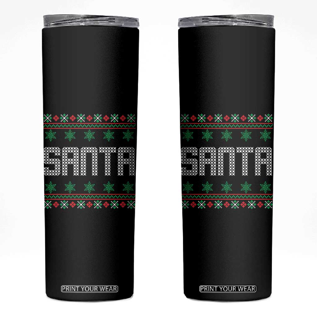 I'm So Good Santa Came Twice Santa Skinny Tumbler Funny Ugly Matching Couple Christmas Outfit Pajama TS10 Black Print Your Wear