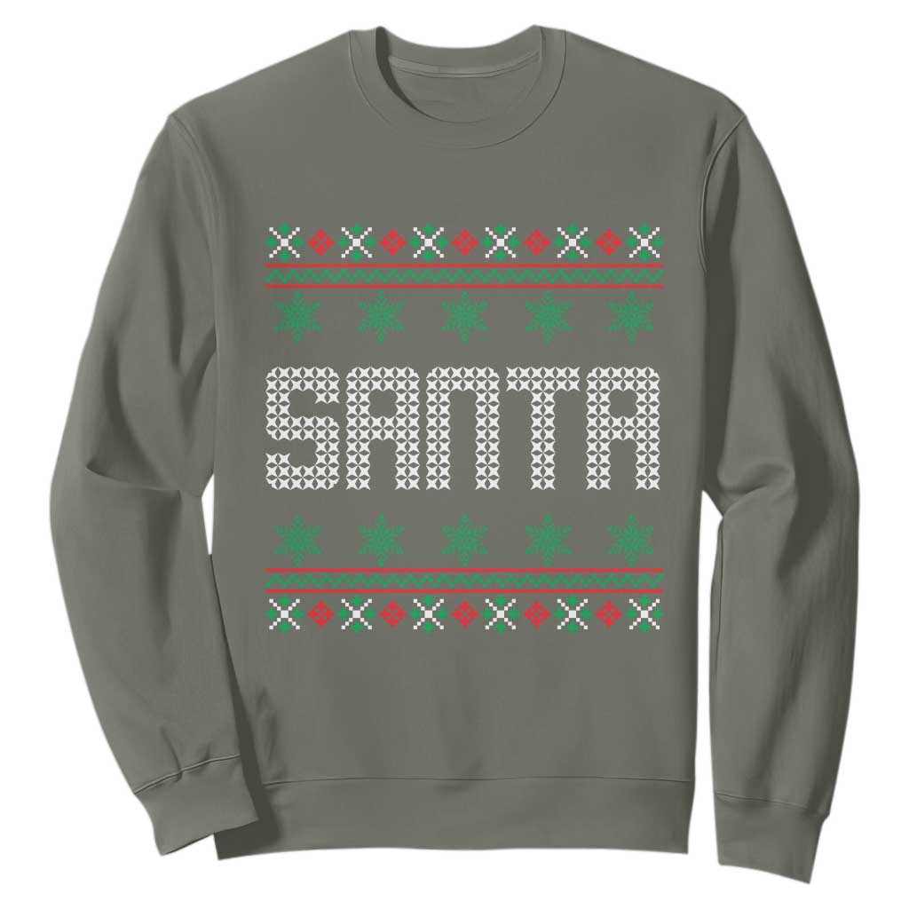 I'm So Good Santa Came Twice Santa Sweatshirt Funny Ugly Matching Couple Christmas Outfit Pajama TS10 Military Green Print Your Wear
