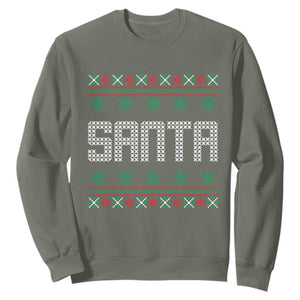 I'm So Good Santa Came Twice Santa Sweatshirt Funny Ugly Matching Couple Christmas Outfit Pajama TS10 Military Green Print Your Wear