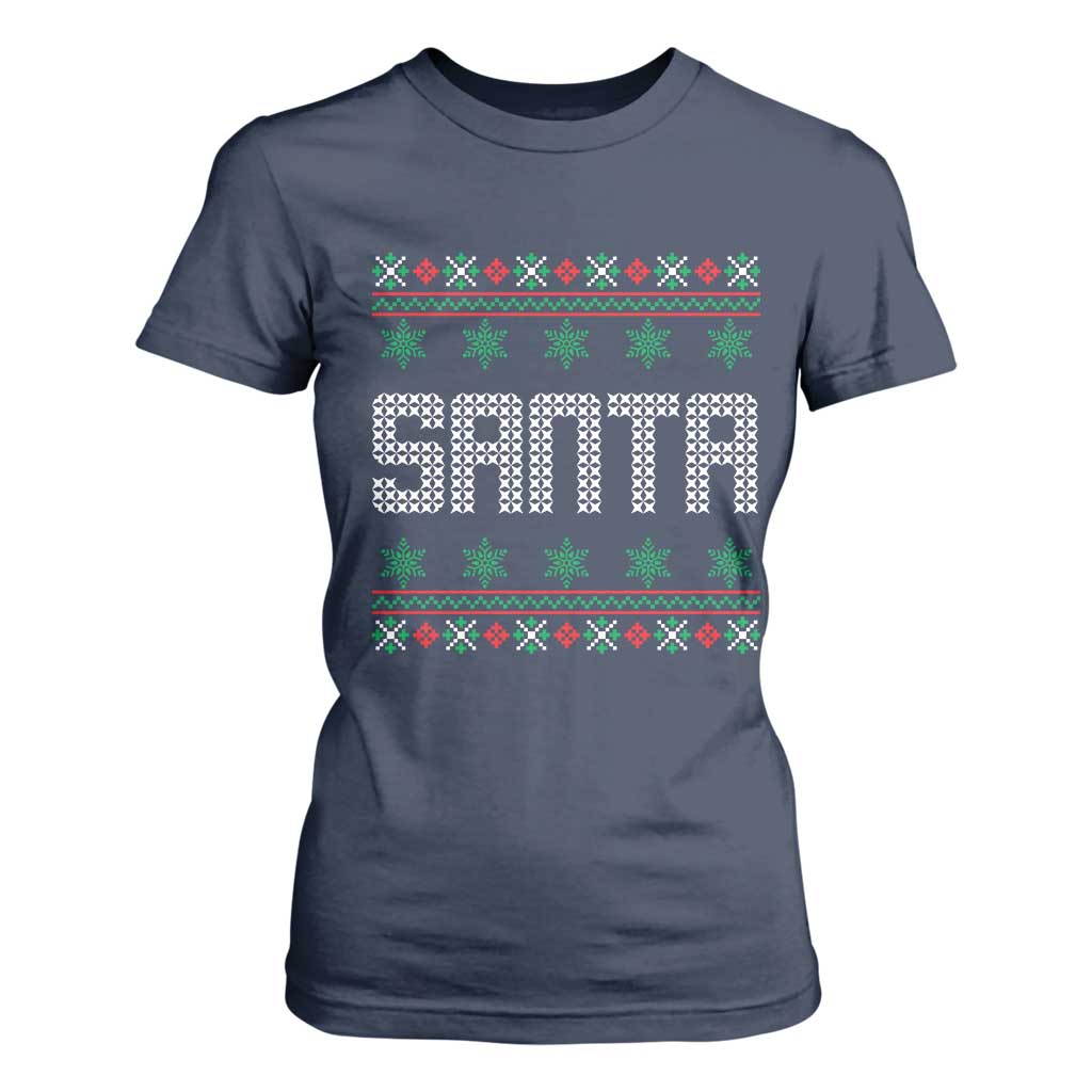 I'm So Good Santa Came Twice Santa T Shirt For Women Funny Ugly Matching Couple Christmas Outfit Pajama TS10 Navy Print Your Wear