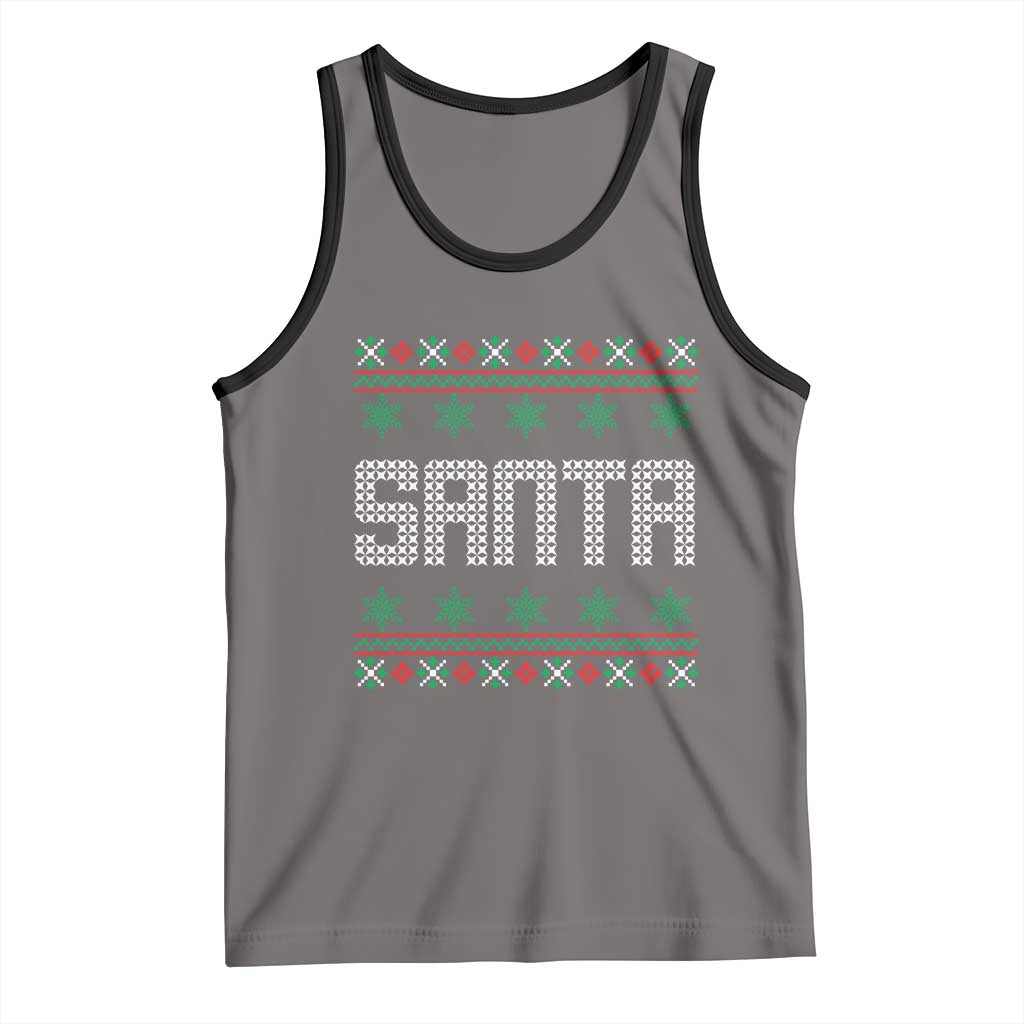I'm So Good Santa Came Twice Santa Tank Top Funny Ugly Matching Couple Christmas Outfit Pajama TS10 Deep Heather Black Print Your Wear