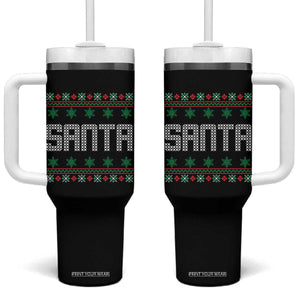 I'm So Good Santa Came Twice Santa Tumbler With Handle Funny Ugly Matching Couple Christmas Outfit Pajama TS10 One Size: 40 oz Black Print Your Wear