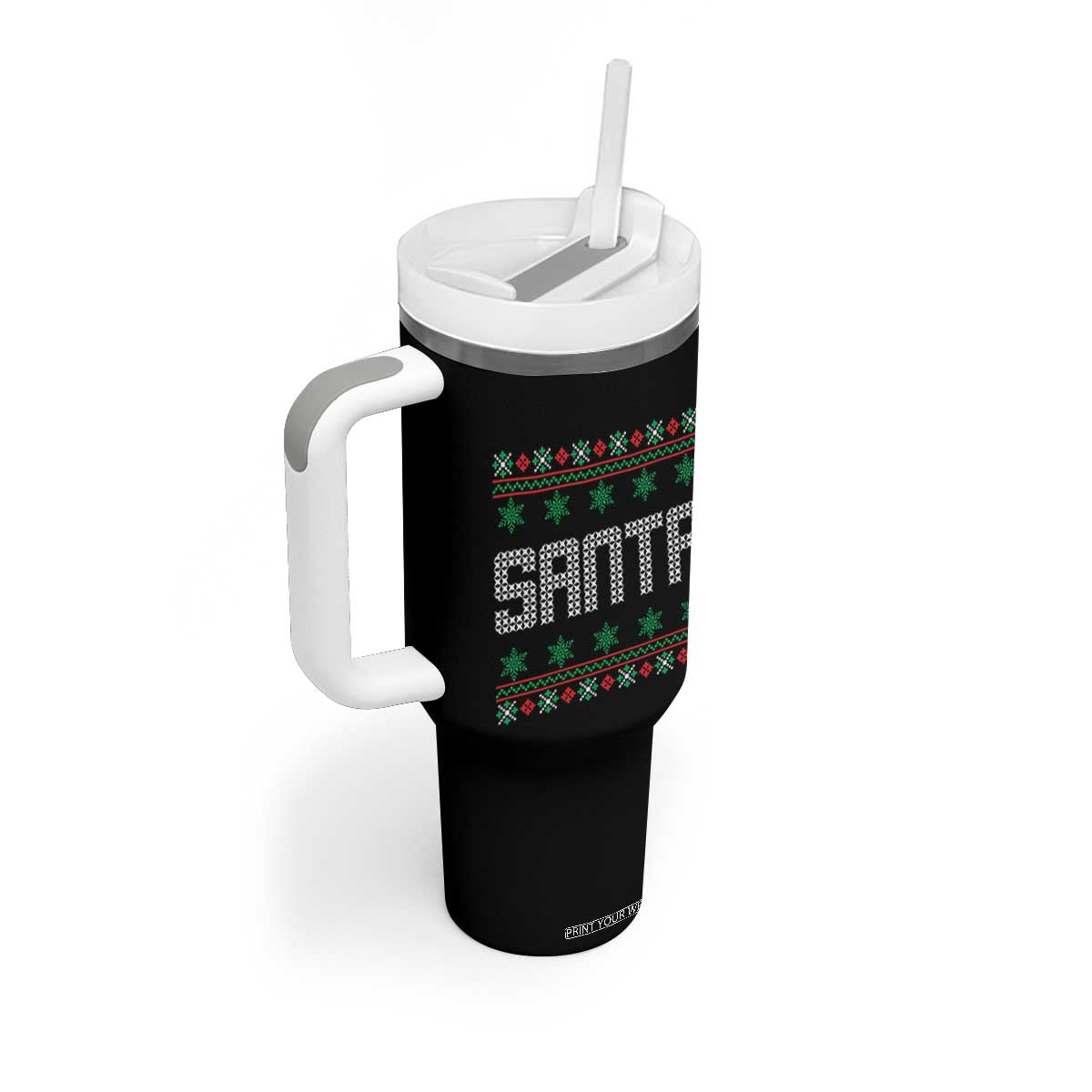 I'm So Good Santa Came Twice Santa Tumbler With Handle Funny Ugly Matching Couple Christmas Outfit Pajama TS10 Print Your Wear