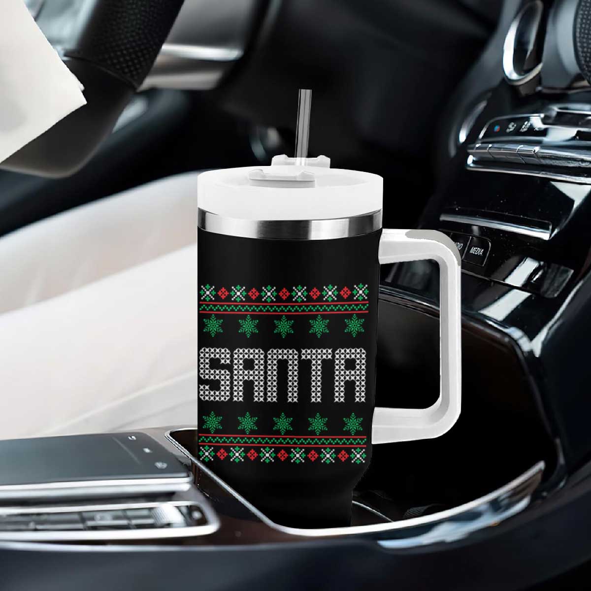 I'm So Good Santa Came Twice Santa Tumbler With Handle Funny Ugly Matching Couple Christmas Outfit Pajama TS10 Print Your Wear