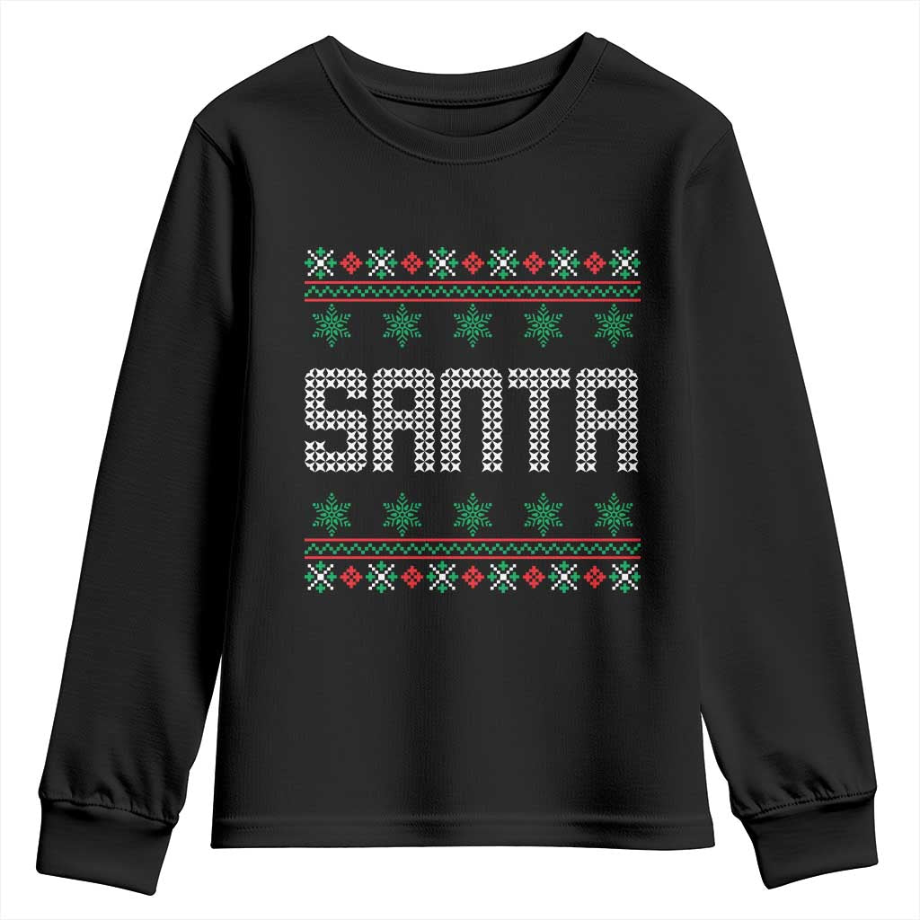 I'm So Good Santa Came Twice Santa Youth Sweatshirt Funny Ugly Matching Couple Christmas Outfit Pajama TS10 Black Print Your Wear