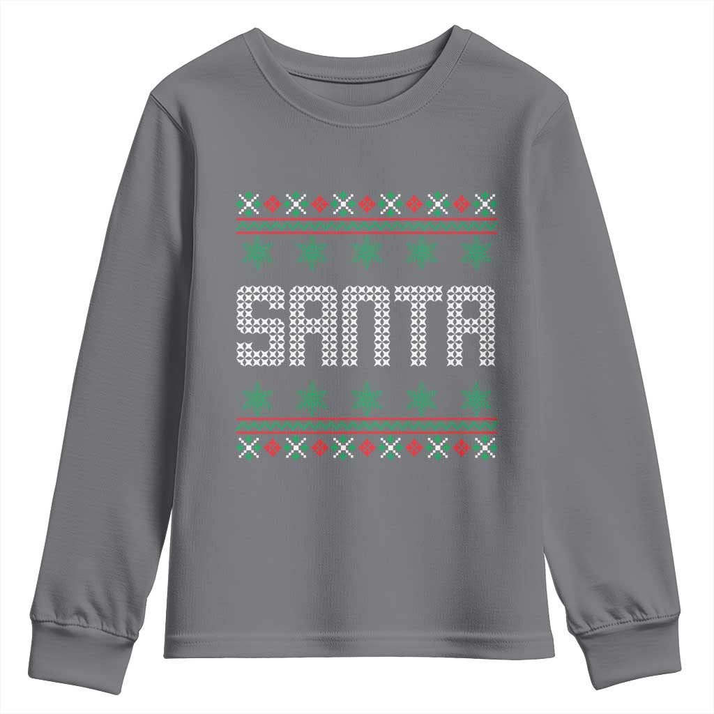 I'm So Good Santa Came Twice Santa Youth Sweatshirt Funny Ugly Matching Couple Christmas Outfit Pajama TS10 Charcoal Print Your Wear