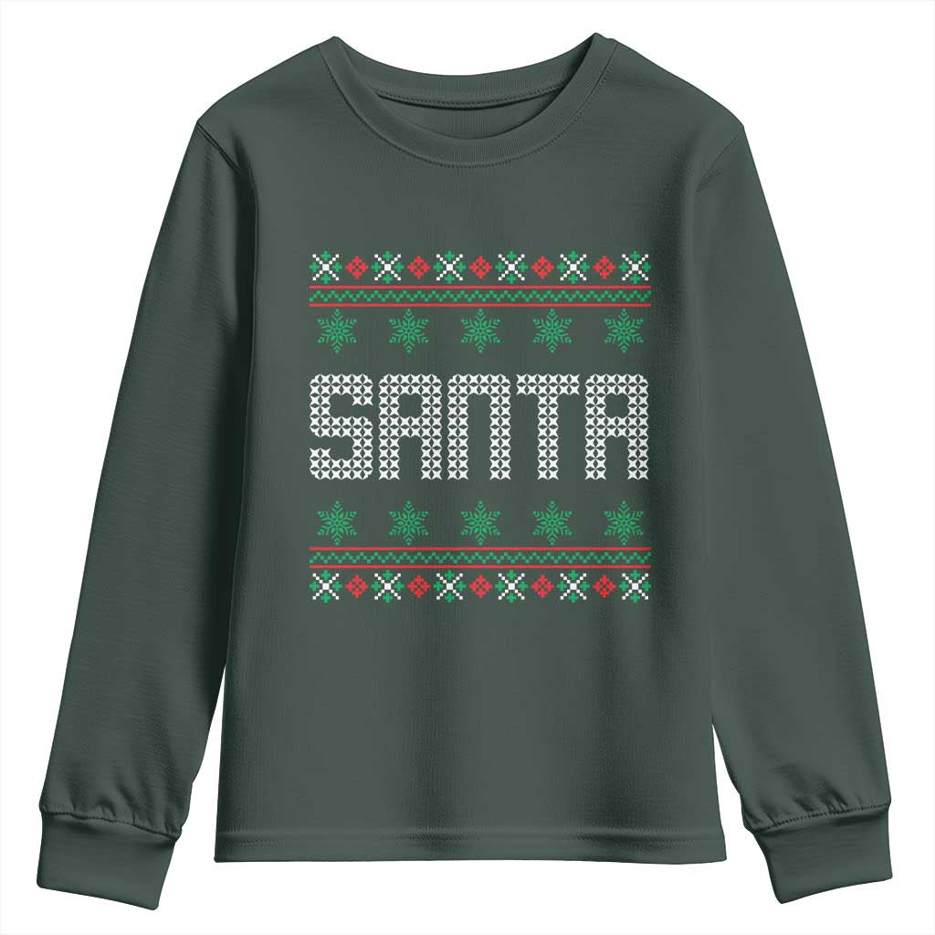 I'm So Good Santa Came Twice Santa Youth Sweatshirt Funny Ugly Matching Couple Christmas Outfit Pajama TS10 Dark Forest Green Print Your Wear