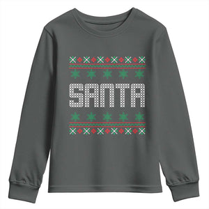 I'm So Good Santa Came Twice Santa Youth Sweatshirt Funny Ugly Matching Couple Christmas Outfit Pajama TS10 Dark Heather Print Your Wear
