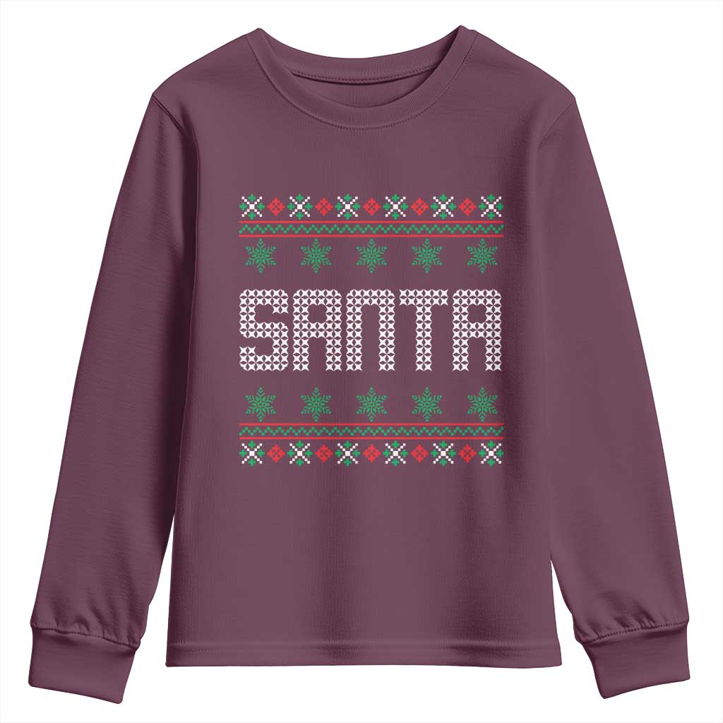 I'm So Good Santa Came Twice Santa Youth Sweatshirt Funny Ugly Matching Couple Christmas Outfit Pajama TS10 Maroon Print Your Wear