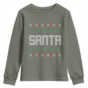 I'm So Good Santa Came Twice Santa Youth Sweatshirt Funny Ugly Matching Couple Christmas Outfit Pajama TS10 Military Green Print Your Wear