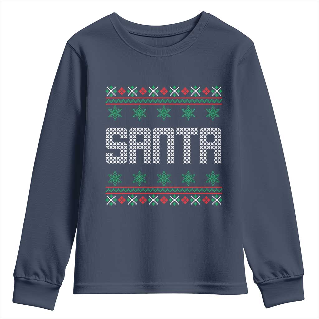 I'm So Good Santa Came Twice Santa Youth Sweatshirt Funny Ugly Matching Couple Christmas Outfit Pajama TS10 Navy Print Your Wear