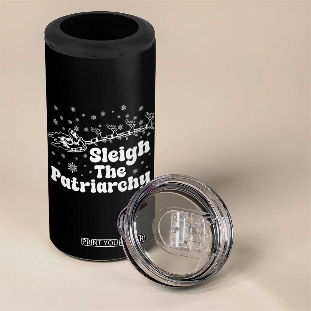 Sleigh The Patriarchy 4 in 1 Can Cooler Tumbler Christmas Feminist Womens Rights TS10 Print Your Wear