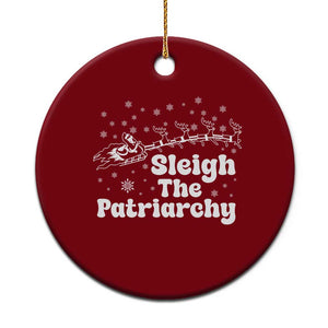 Sleigh The Patriarchy Ceramic Ornament Christmas Feminist Womens Rights TS10 1pc Red Print Your Wear