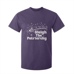 Sleigh The Patriarchy T Shirt For Kid Christmas Feminist Womens Rights TS10 Purple Print Your Wear