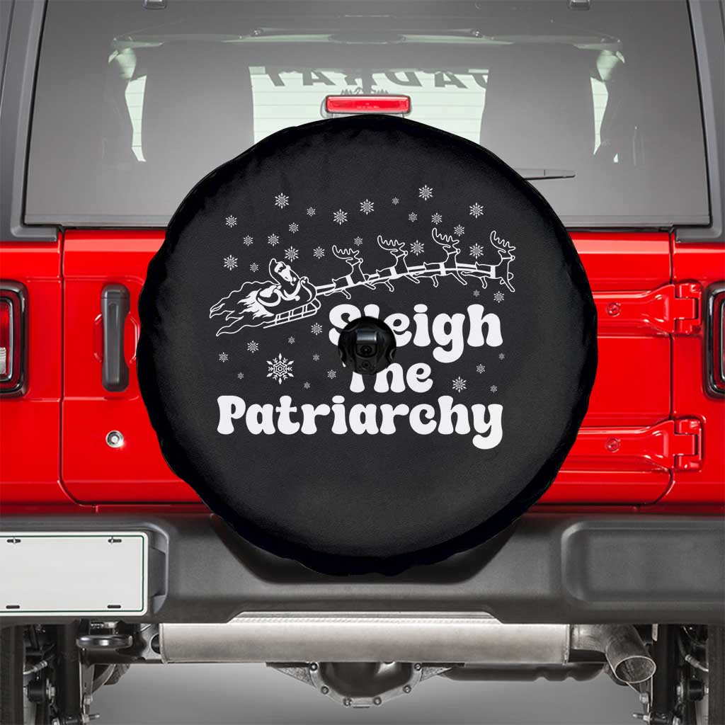 Sleigh The Patriarchy Spare Tire Cover Christmas Feminist Womens Rights TS10 Black Print Your Wear