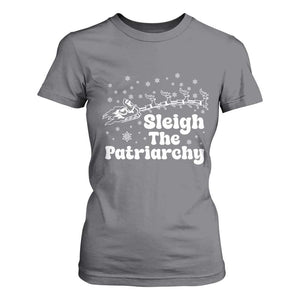 Sleigh The Patriarchy T Shirt For Women Christmas Feminist Womens Rights TS10 Charcoal Print Your Wear
