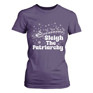 Sleigh The Patriarchy T Shirt For Women Christmas Feminist Womens Rights TS10 Purple Print Your Wear