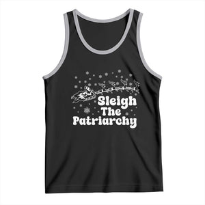 Sleigh The Patriarchy Tank Top Christmas Feminist Womens Rights TS10 Black Athletic Heather Print Your Wear