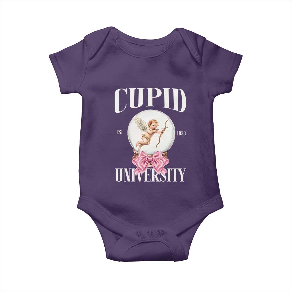 Cupid University Baby Onesie Cute Valentine's Day College TS10 Purple Print Your Wear