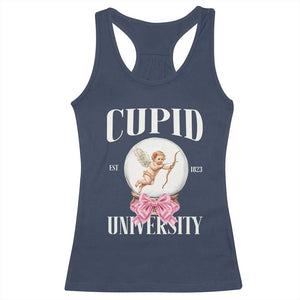 Cupid University Racerback Tank Top Cute Valentine's Day College TS10 Navy Print Your Wear