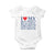 I Love My Hot Girlfriend Baby Onesie Funny Gift for Him Boyfriend Valentine TS10 White Print Your Wear