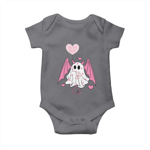 Valentines Ghost Baby Onesie Be My Boo Cute Funny TS10 Charcoal Print Your Wear