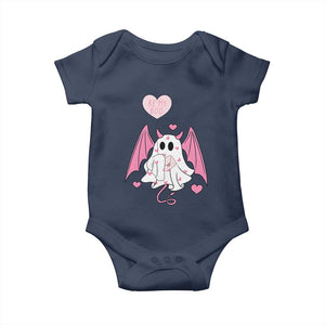 Valentines Ghost Baby Onesie Be My Boo Cute Funny TS10 Navy Print Your Wear