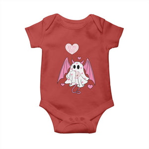 Valentines Ghost Baby Onesie Be My Boo Cute Funny TS10 Red Print Your Wear