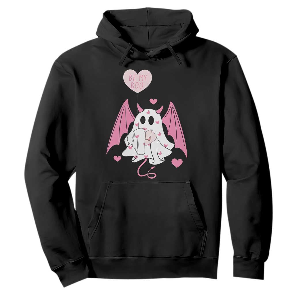 Valentines Ghost Hoodie Be My Boo Cute Funny TS10 Black Print Your Wear