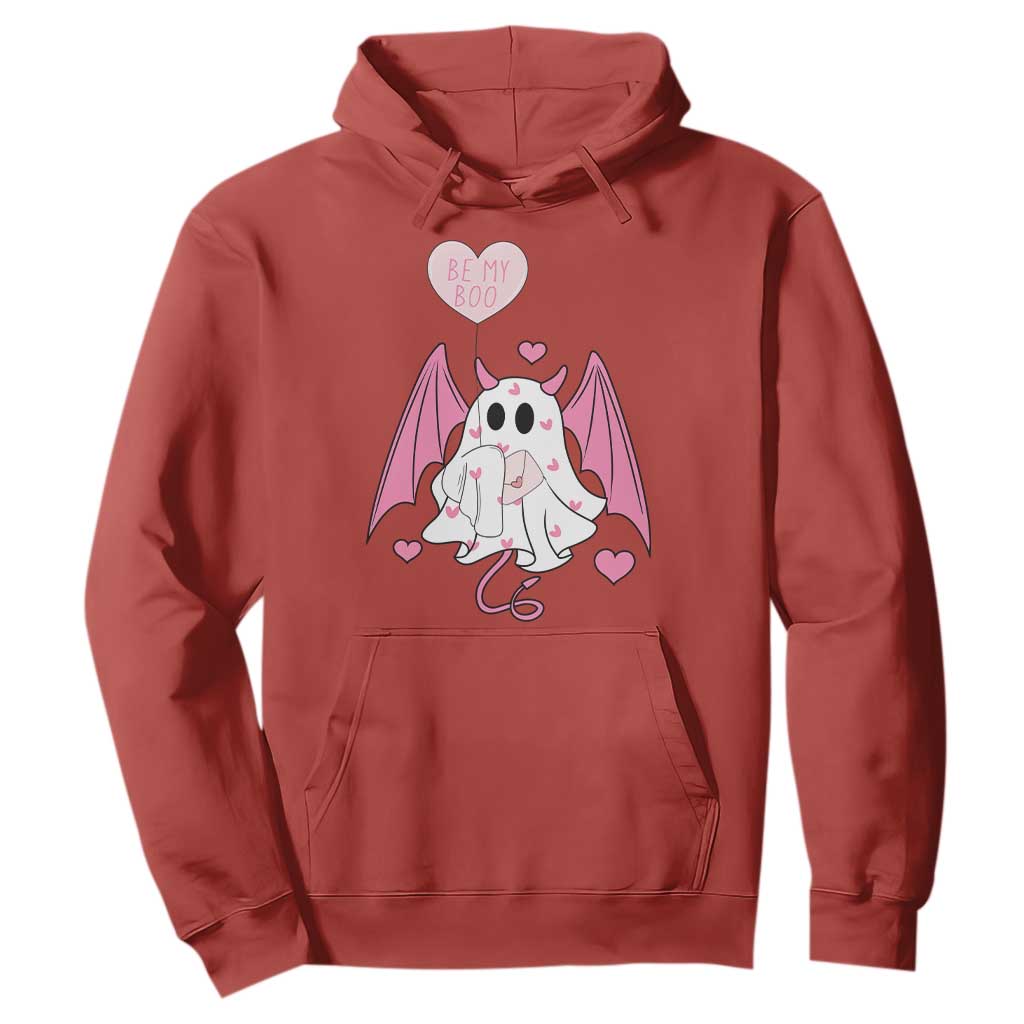 Valentines Ghost Hoodie Be My Boo Cute Funny TS10 Red Print Your Wear