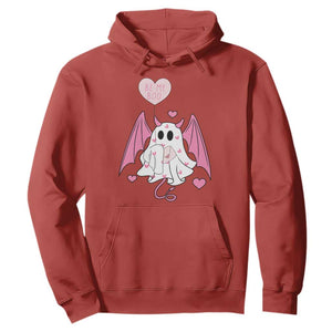 Valentines Ghost Hoodie Be My Boo Cute Funny TS10 Red Print Your Wear
