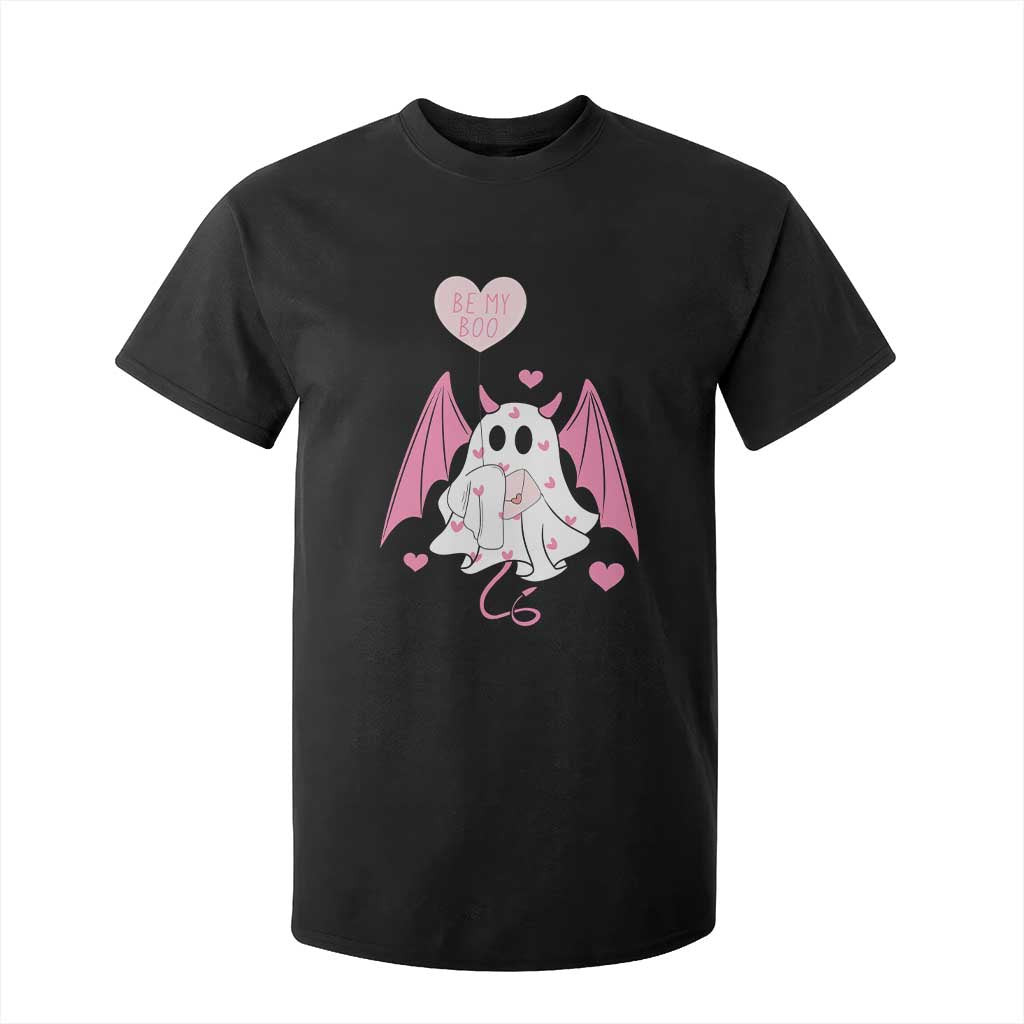 Valentines Ghost T Shirt For Kid Be My Boo Cute Funny TS10 Black Print Your Wear