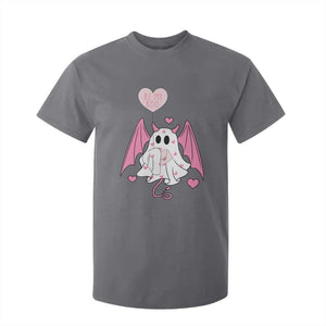 Valentines Ghost T Shirt For Kid Be My Boo Cute Funny TS10 Charcoal Print Your Wear