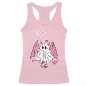 Valentines Ghost Racerback Tank Top Be My Boo Cute Funny TS10 Light Pink Print Your Wear