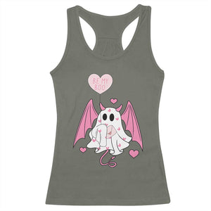 Valentines Ghost Racerback Tank Top Be My Boo Cute Funny TS10 Military Green Print Your Wear