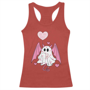 Valentines Ghost Racerback Tank Top Be My Boo Cute Funny TS10 Red Print Your Wear