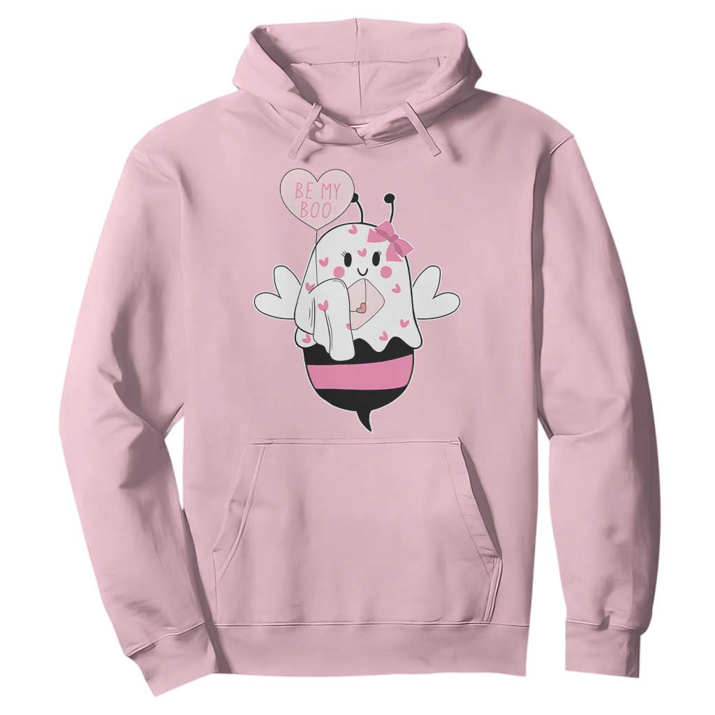 Valentines Ghost Hoodie Be My Boo Bee Boobee Coquette Cute Funny TS10 Light Pink Print Your Wear